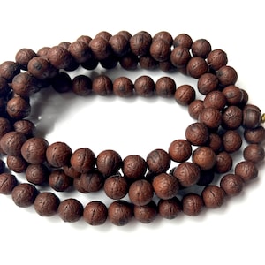 Rare Genuine Bodhi seed 12mm Bead size 108 Praying Mala Dark brown Buddha Chitta Tibetan Compassion Mala Meditation Yoga Phoenix eye