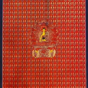 Large Genuine Hand Painted Master piece Tibetan 500 Buddha Series  thangka thanka  Painting  Buddha Buddhism meditation Yoga ART