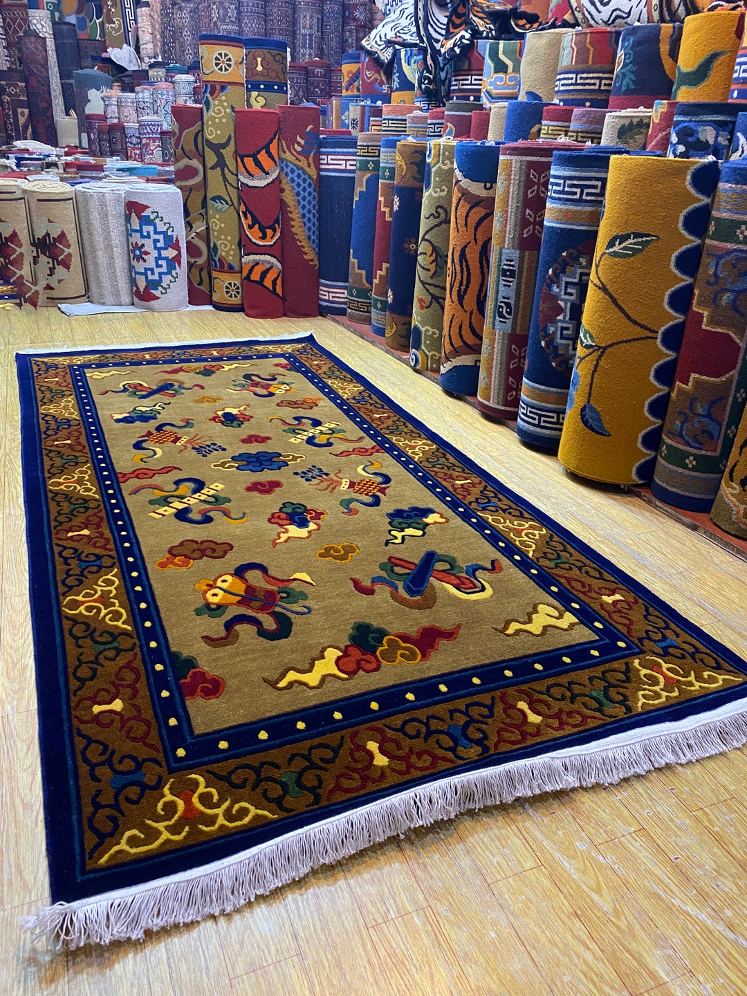 Rare Genuine Hand Made Hand Woven Knotted High Quality 100% Tibetan ...