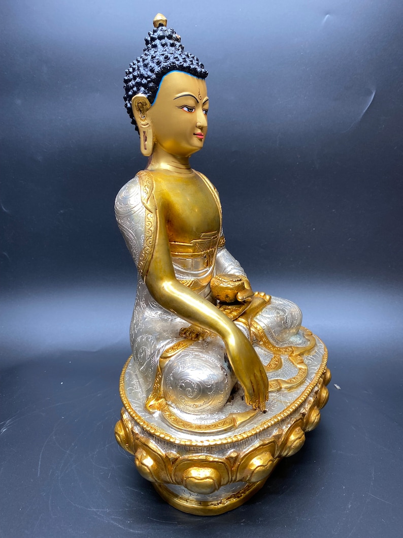 Genuine Handmade Tibetan High Quality Shakyamuni Buddha Statue 12 Inch ...