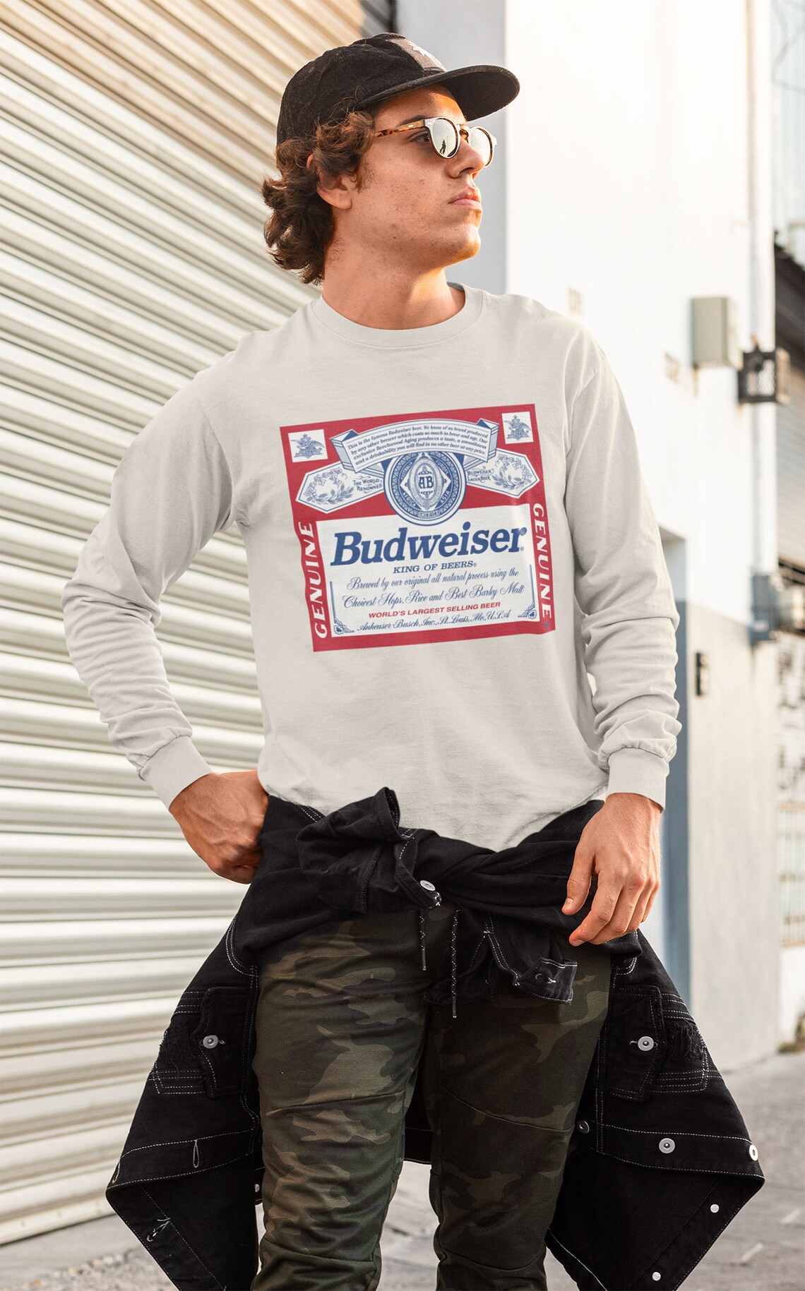 Budweiser Shirt Sweatshirt Beer Lover T-Shirt Budweiser | Etsy