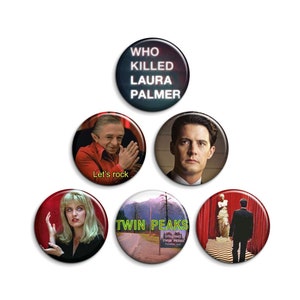 TWIN PEAKS - 1.5" - 38mm button / clip / magnet
