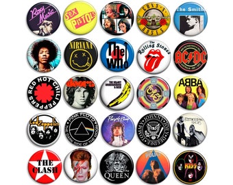 Pop rock punk classics - button / clip / magnet 1.5" - 3.8cm