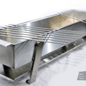 Uzbek Mangal. Heavy Duty  Portable Charcoal Grill 30in. ShishKabob Tabletop Brazier BBQ w/ Optional  legs and Skewers.