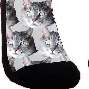 CALCETINES DE CARA. Cualquier rostro. Calcetines para mascotas, calcetines faciales personalizados, calcetines para perros, calcetines para gatos, calcetines para cualquier cara, calcetines para dama de honor, calcetines para padrinos de boda imagen 1