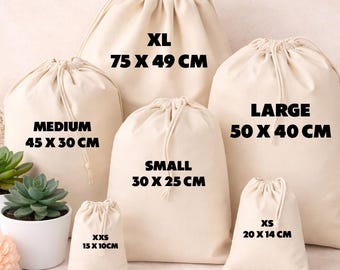 Personalised Drawstring Bags with Any Text, Photo or Logo -  Wedding Favours, Hen Party Bags, Bridesmaid Proposal Gifts