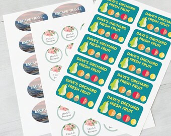 personalised rectangle stickers