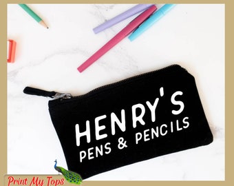 Back To School Personalised Name Pencil Case With Any Name and Message