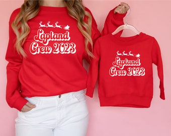 Festive Matching Family Lapland Crew 2023 Holiday Sweatshirts