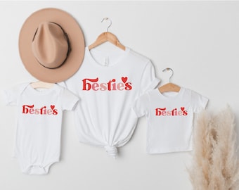 Besties Matching Mama Mini Family T-shirts