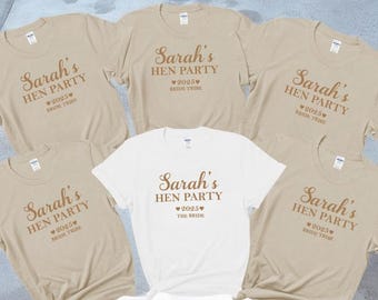 Personalized Hen Party T-Shirts: Bride & Tribe Cotton Tops