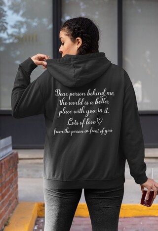 Felpa Con Cappuccio Donna "You Are Enough" | Scritta Ispirazionale Positiva | Giacca Oversize Con Zip, Maniche Lunghe | Regalo Per Consapevolezza Salute Mentale