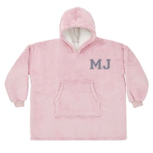 Personalised Cosy Hoodie Fleece Blanket Wearable Soft Oversized Christmas Day Gifts for Her Him Kids Mum Birthday Hooded Winter Gift