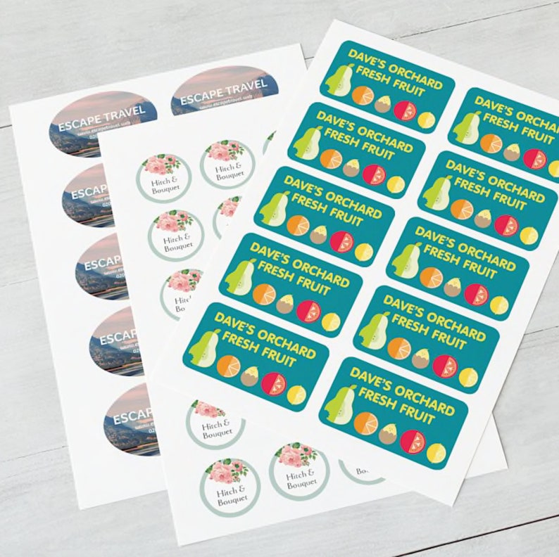 Custom personalised stickers circular square stickers with your text or business logo round Business Postage labels rectangle
