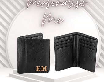 Portemonnee met initialen volnerf lederlook Cadeau voor papa