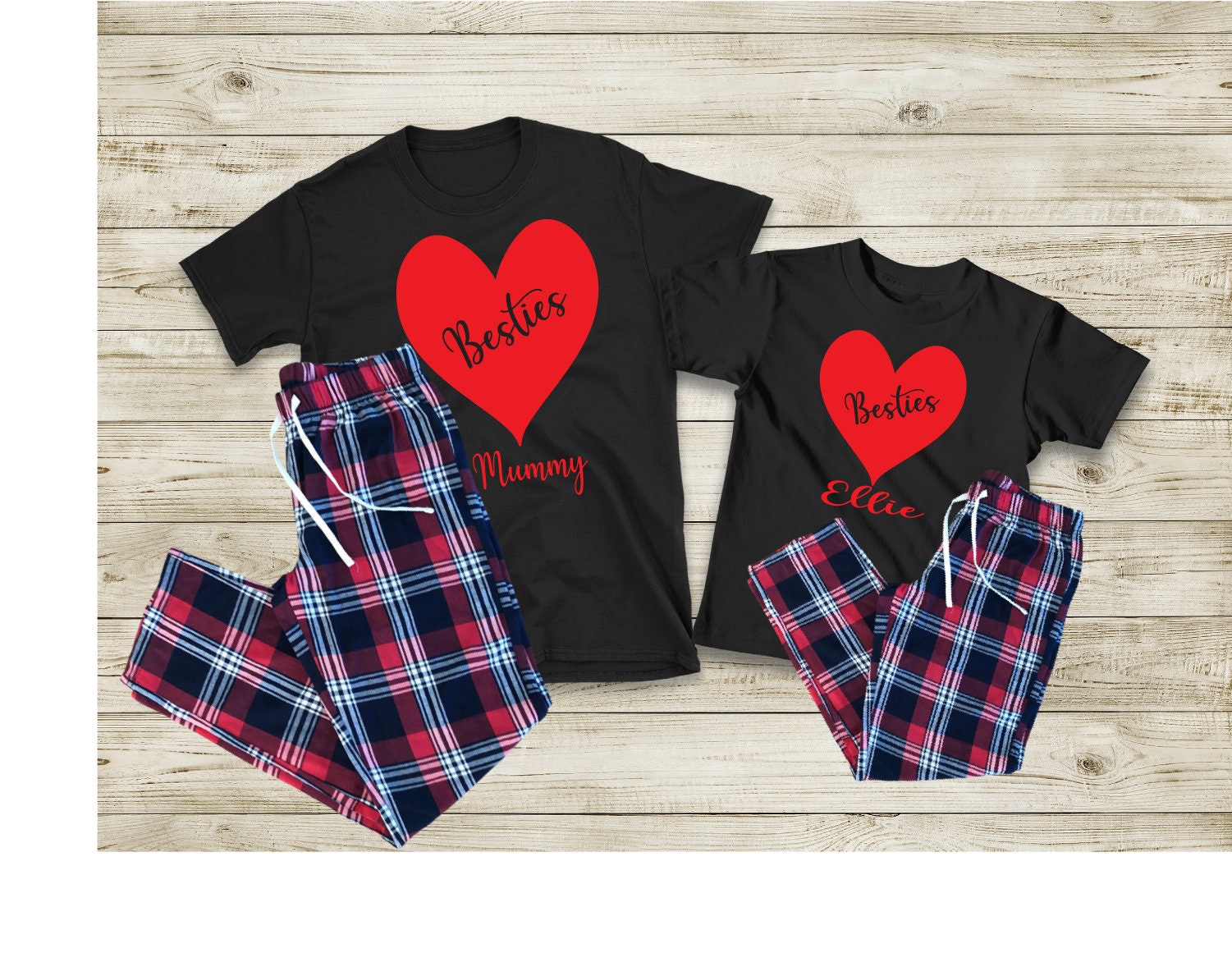 NEW YEAR PAJAMAS Bamboo Cotton, Family Matching Pajamas, Mommy and Me,  Daddy and Me, on Sale 