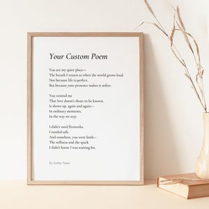 Stampa di poesie personalizzate, Festa della mamma, Stampa di testi di canzoni, Poesia personalizzata, Testi di canzoni personalizzati, Regalo con stampa di poesie, Regalo con stampa di testi di canzoni