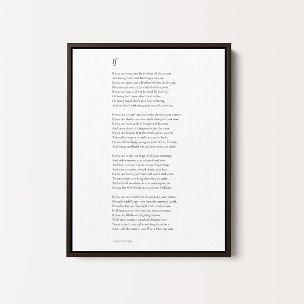 If Rudyard Kipling - Etsy