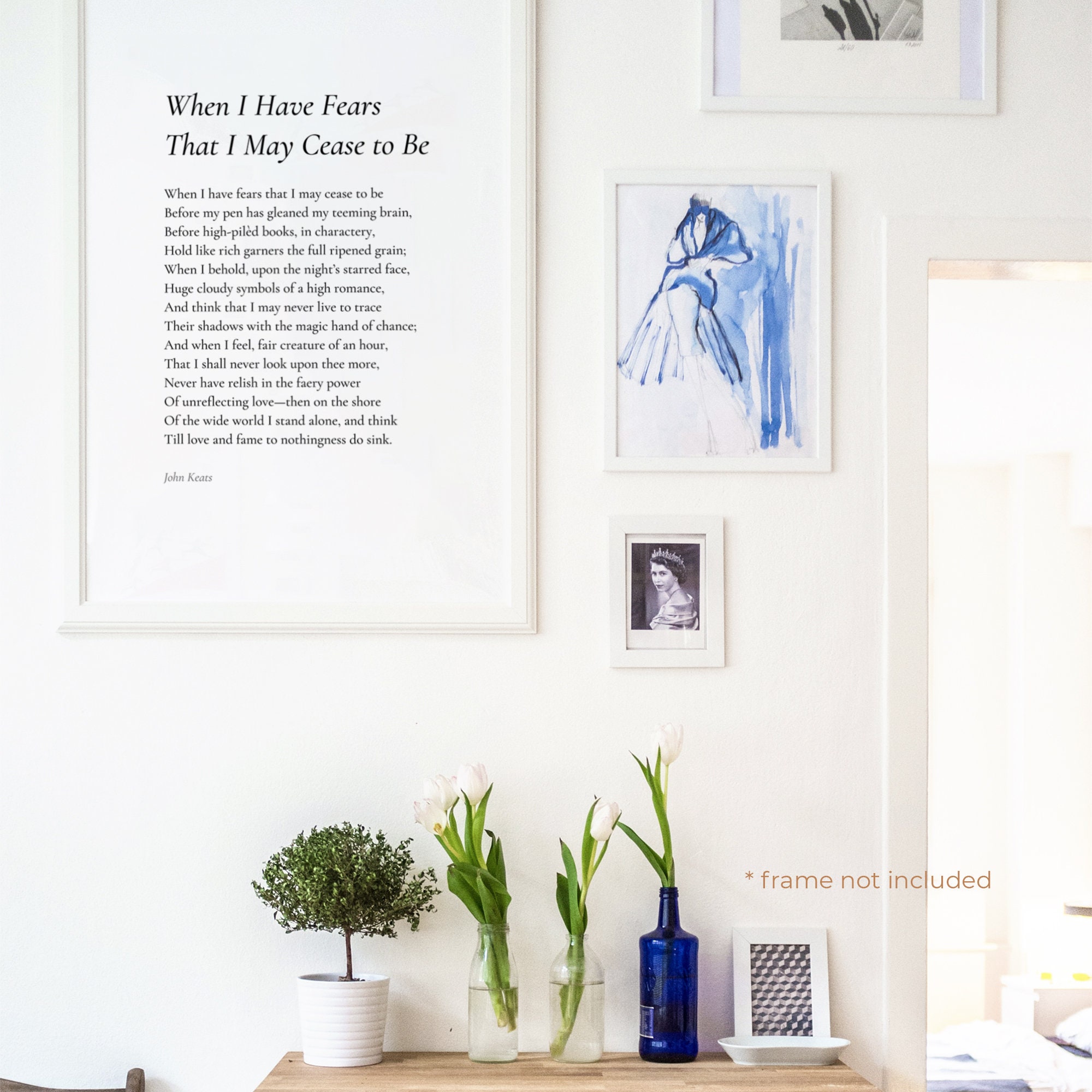 When I Have Fears That by John Keats Poem Print Poetry Print Etsy