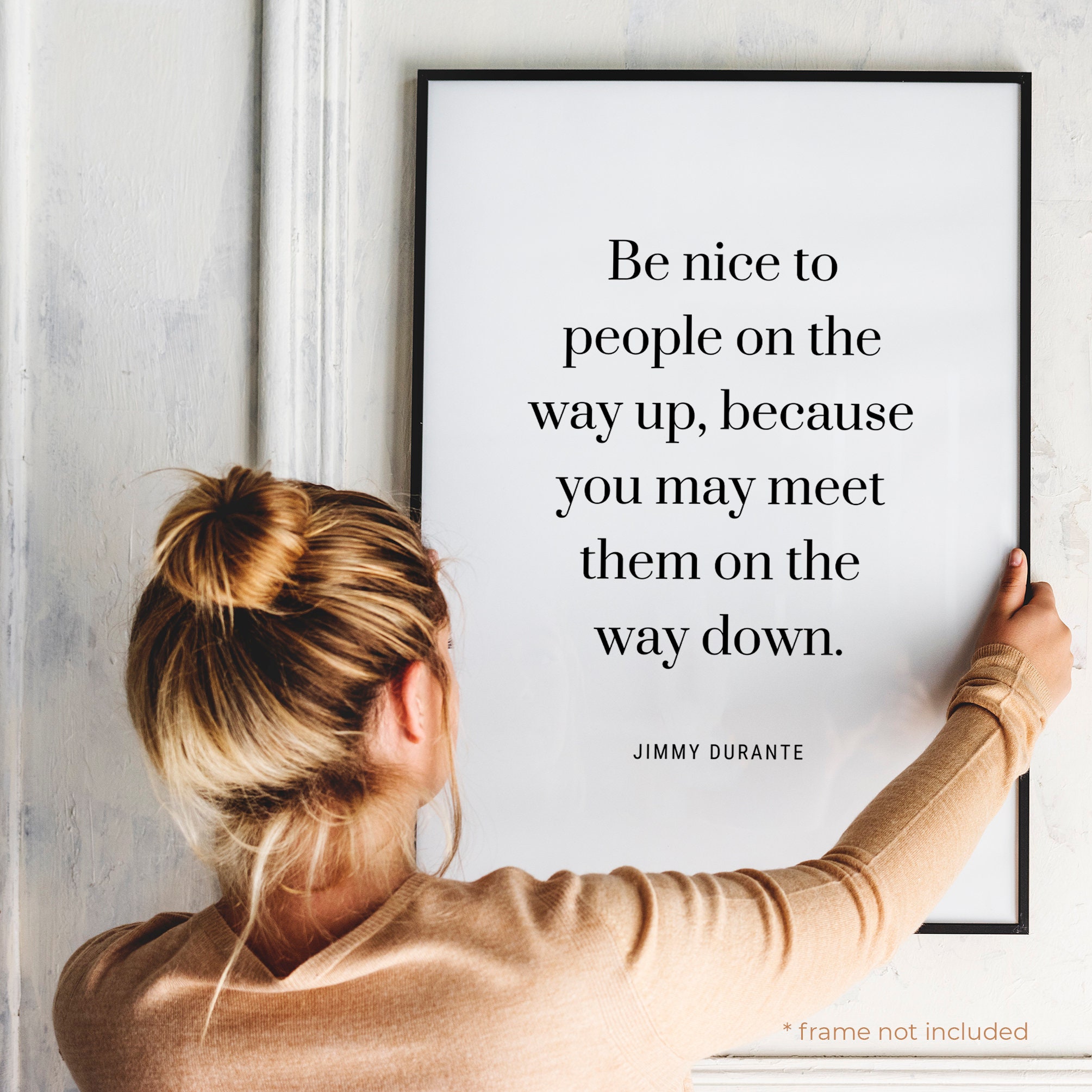 Jimmy Durante Be Nice To People On Quote Print Life Quote Etsy Ireland