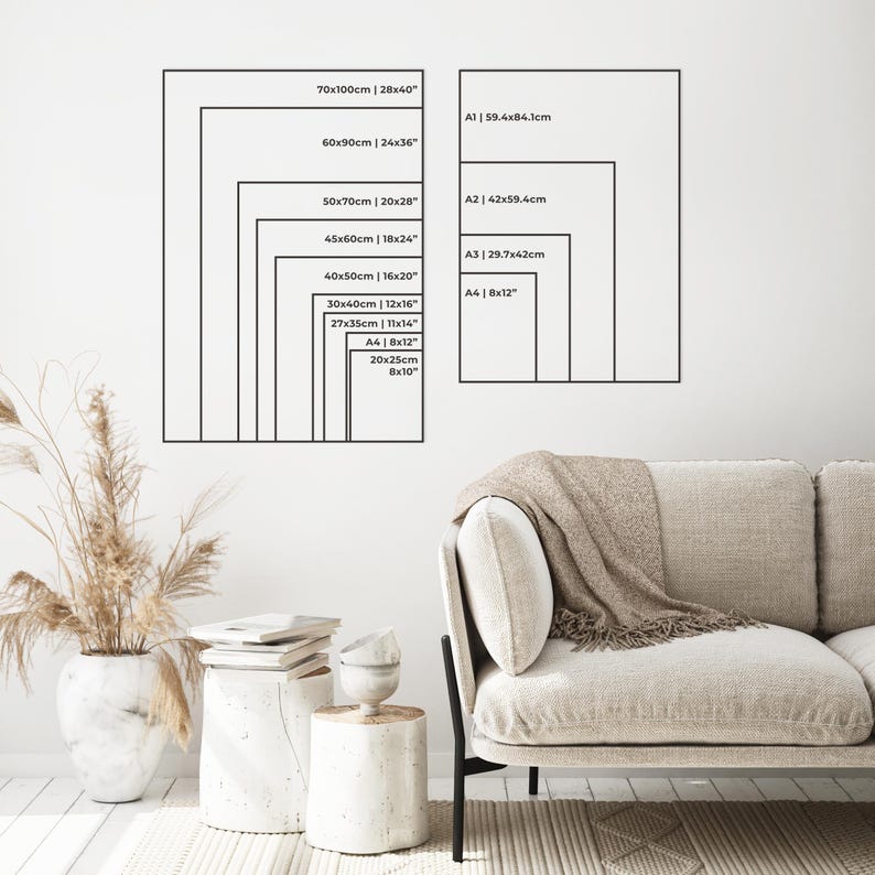 a living room with a couch and a plant