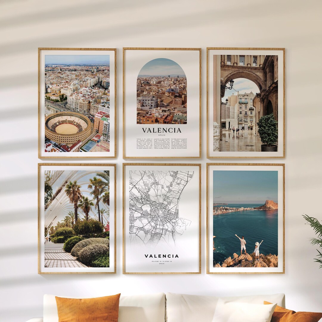 Valencia Gallery Wall Art | Set of 6 Colorful Prints, Spain Travel ...