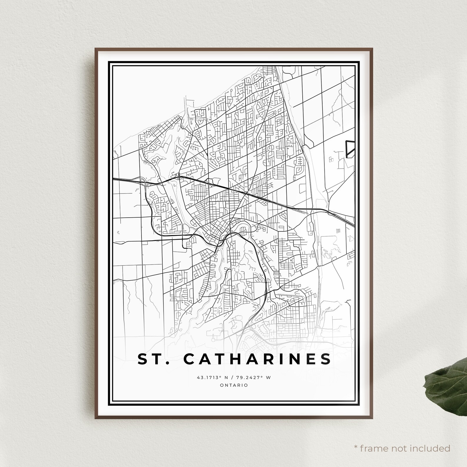 St. Catharines Map Print St. Catharines Street Map Canada Etsy