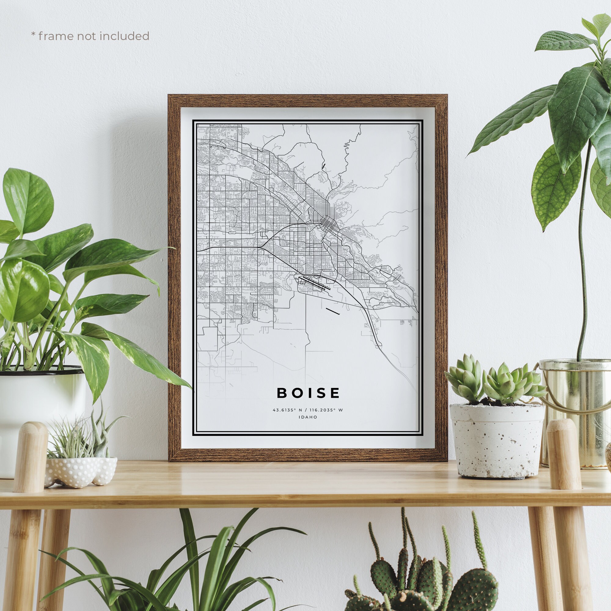 Boise Map Print Boise Street Map Poster Idaho Modern | Etsy
