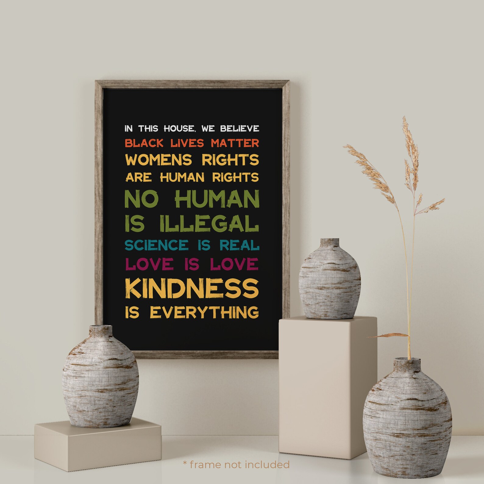 In This House We Believe Printable Poster Black Lives Matter Etsy