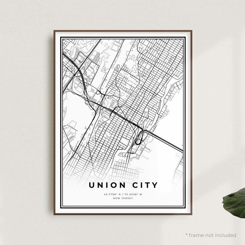 Union City Map Print Union City Street Map Poster New Etsy