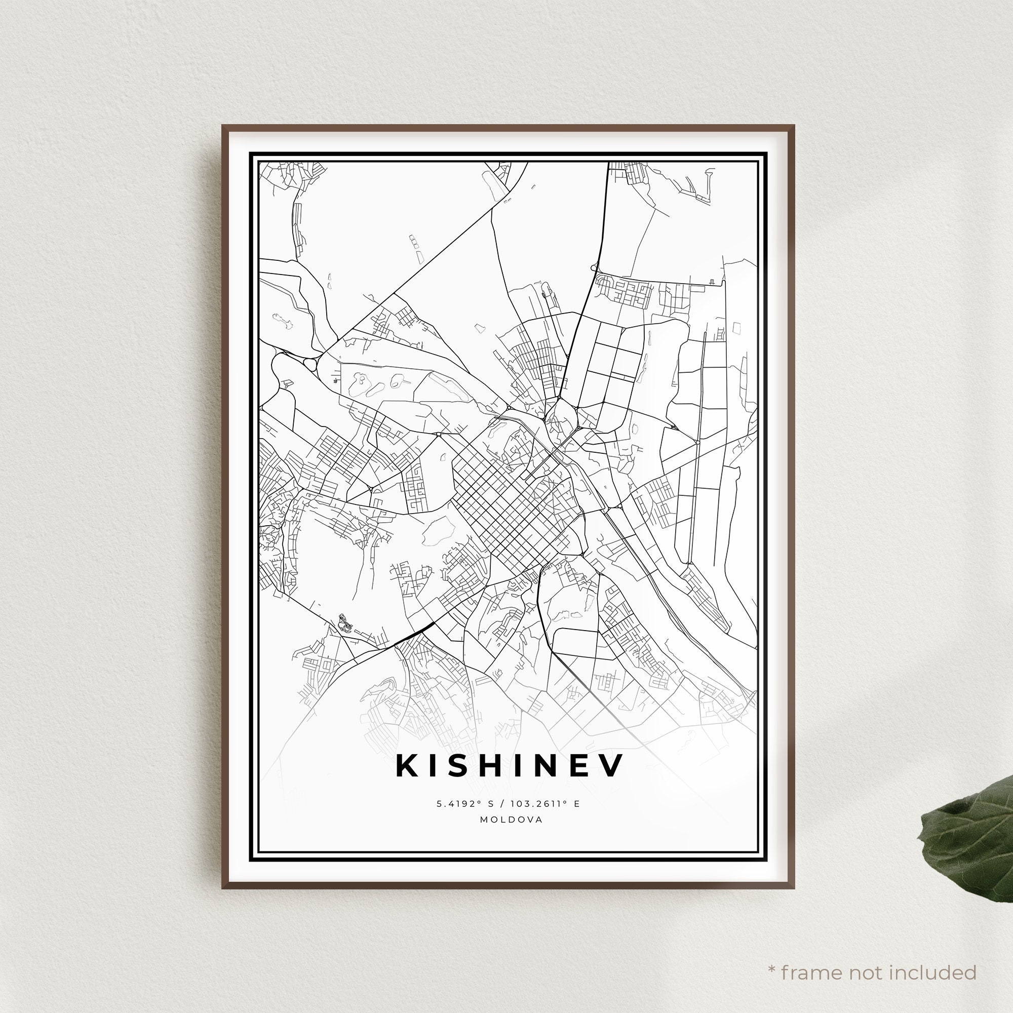 Kishinev Map Print Kishinev Street Map Postermoldova - Etsy