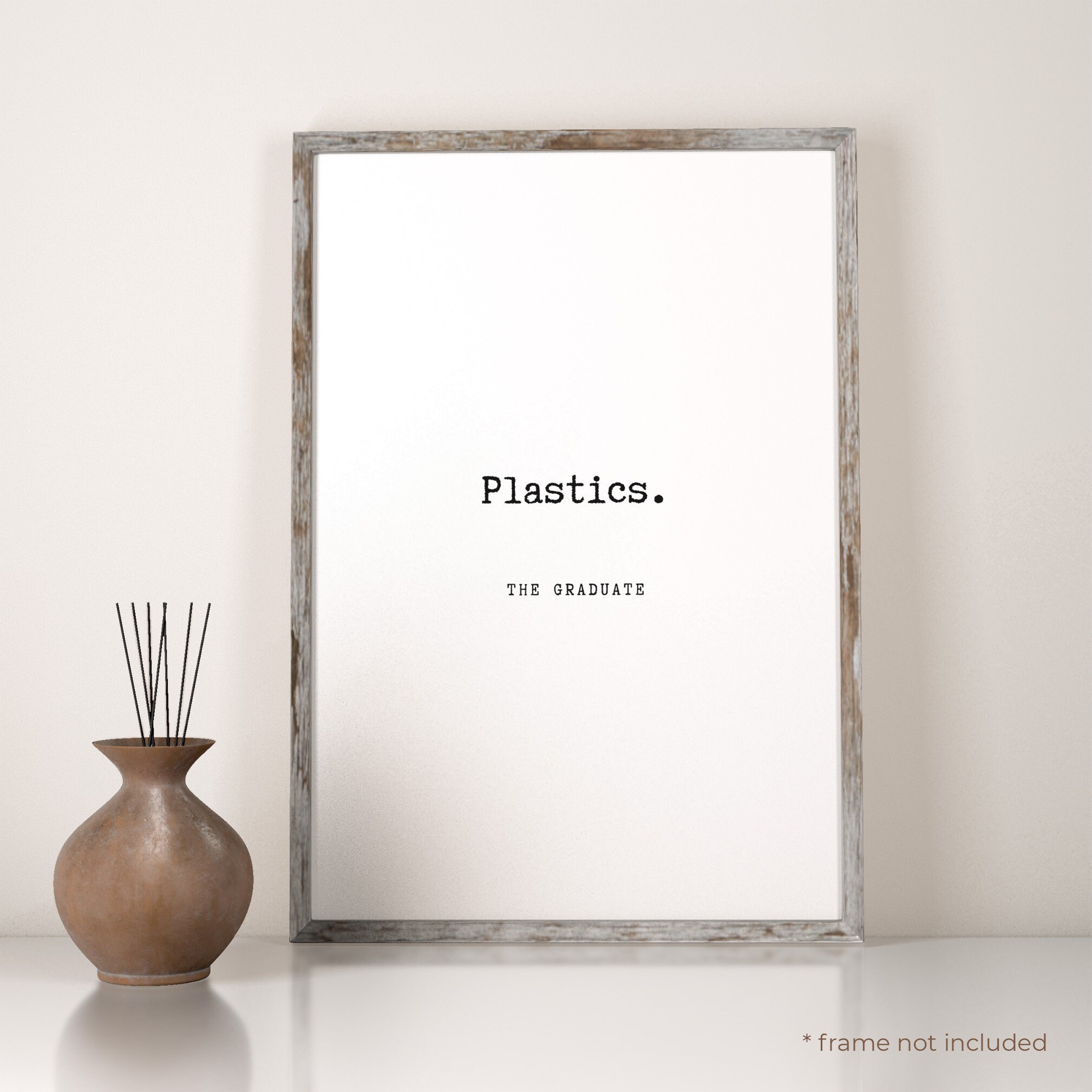 The Graduate Plastics Quote Print Movie Quote Print Gift Etsy