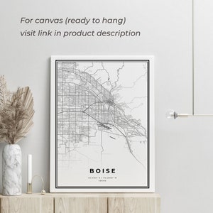 Boise Map Print, Boise Street Map Poster, Idaho, Modern Minimalist Map ...