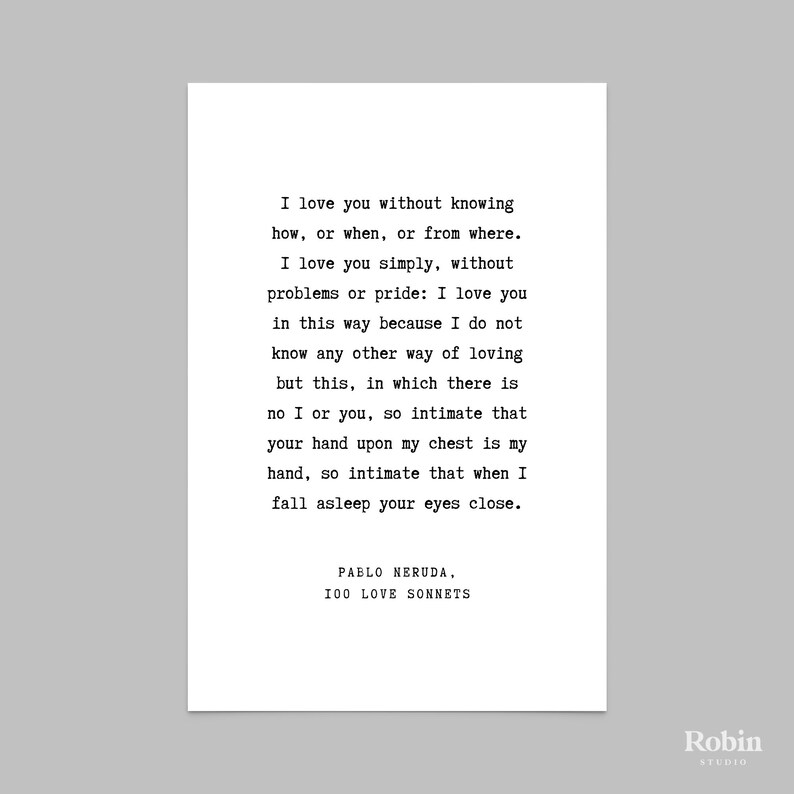 In the night by pablo neruda picture