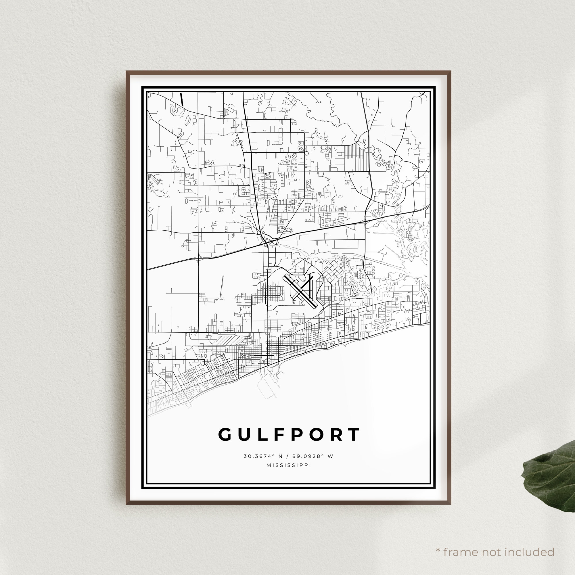 Gulfport Map Print Gulfport Street Map Poster Mississippi - Etsy