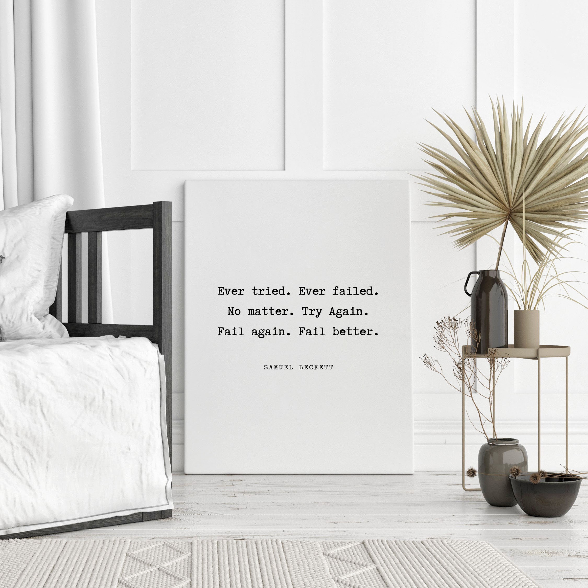 Samuel Beckett Ever Tried Ever Failed Quote Canvas Print - Etsy UK