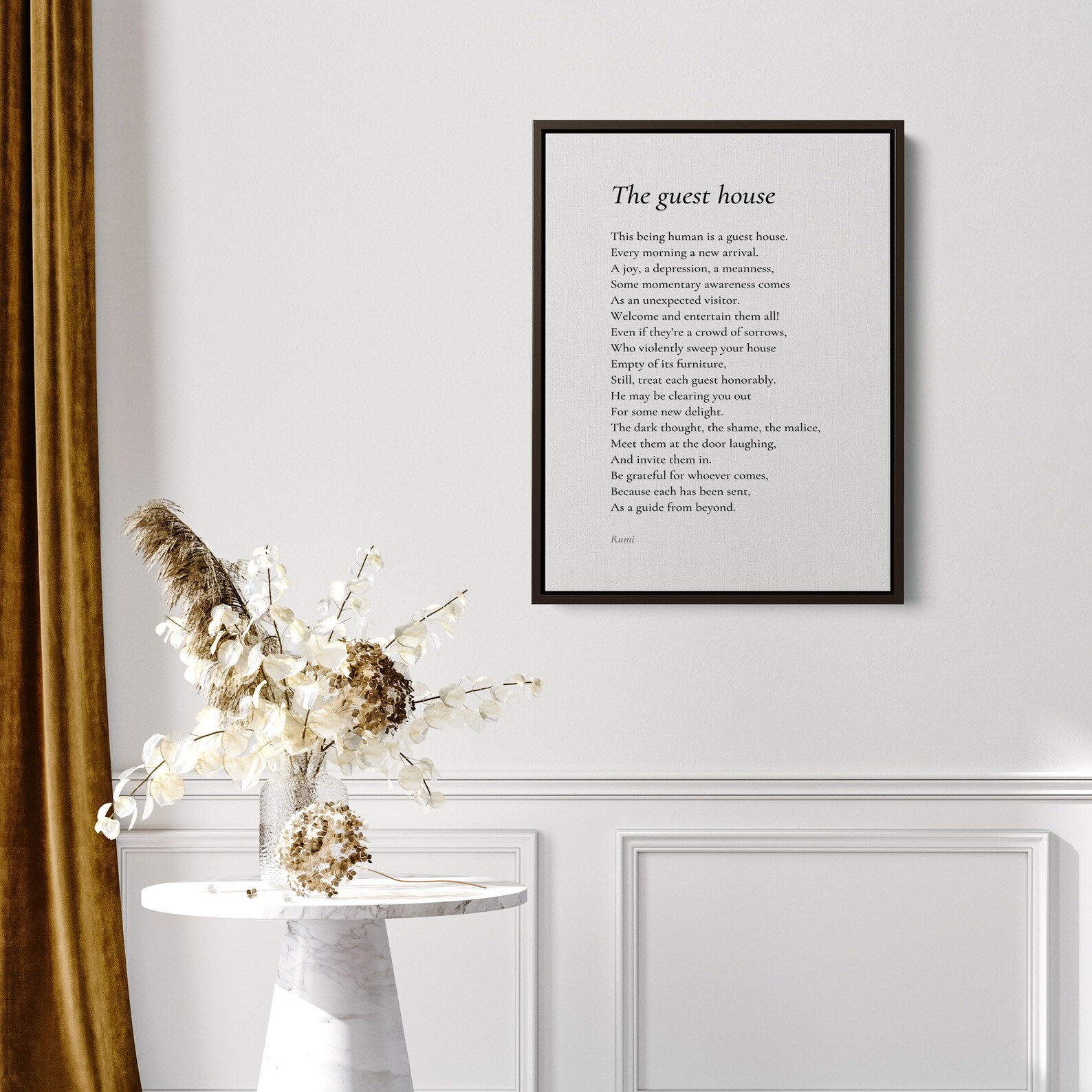 The Guest House by Rumi Poem Framed Print Framed Premium - Etsy