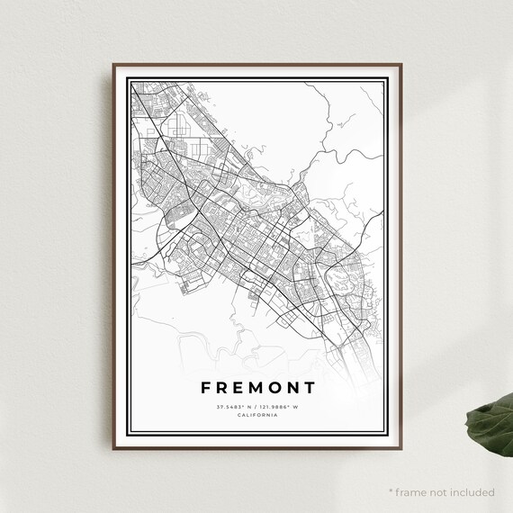 Fremont Map Print Fremont Street Map Poster California | Etsy