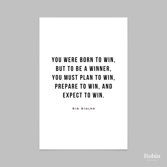 Typography Classroom Artwork Zig Ziglar Motivational Poster Print