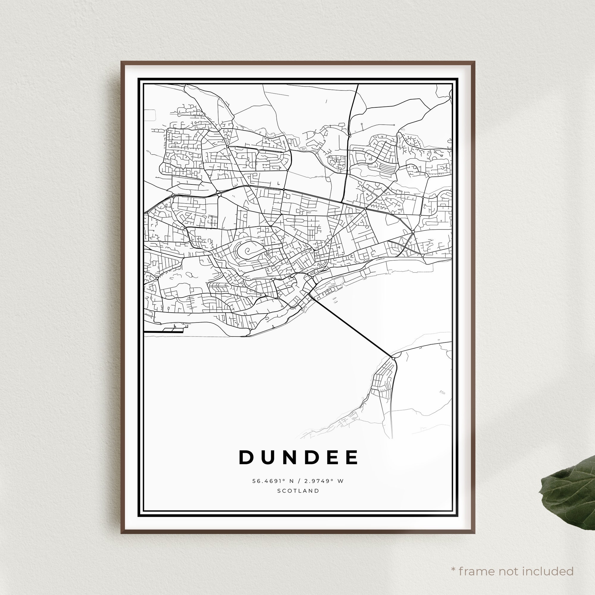 Dundee Map Print Dundee Street Map Poster UK Modern Etsy