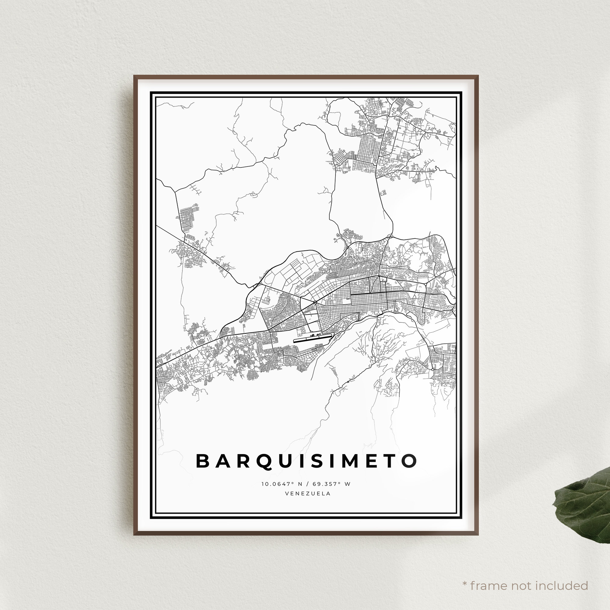 Barquisimeto Map Print Barquisimeto Street Map Venezuela Etsy