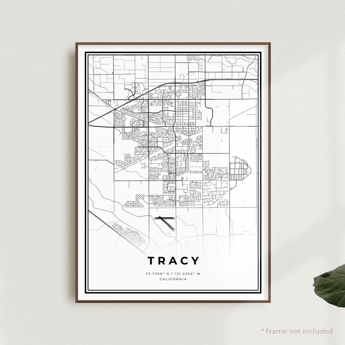 Tracy Map Print Tracy Street Map Poster California Modern | Etsy