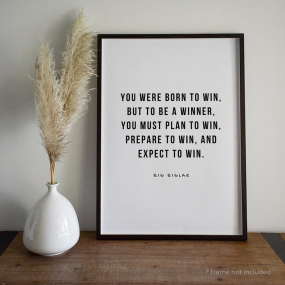 Typography Classroom Artwork Zig Ziglar Motivational Poster Print