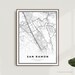 San Ramon Map Print, San Ramon Street Map Poster, California, Modern ...