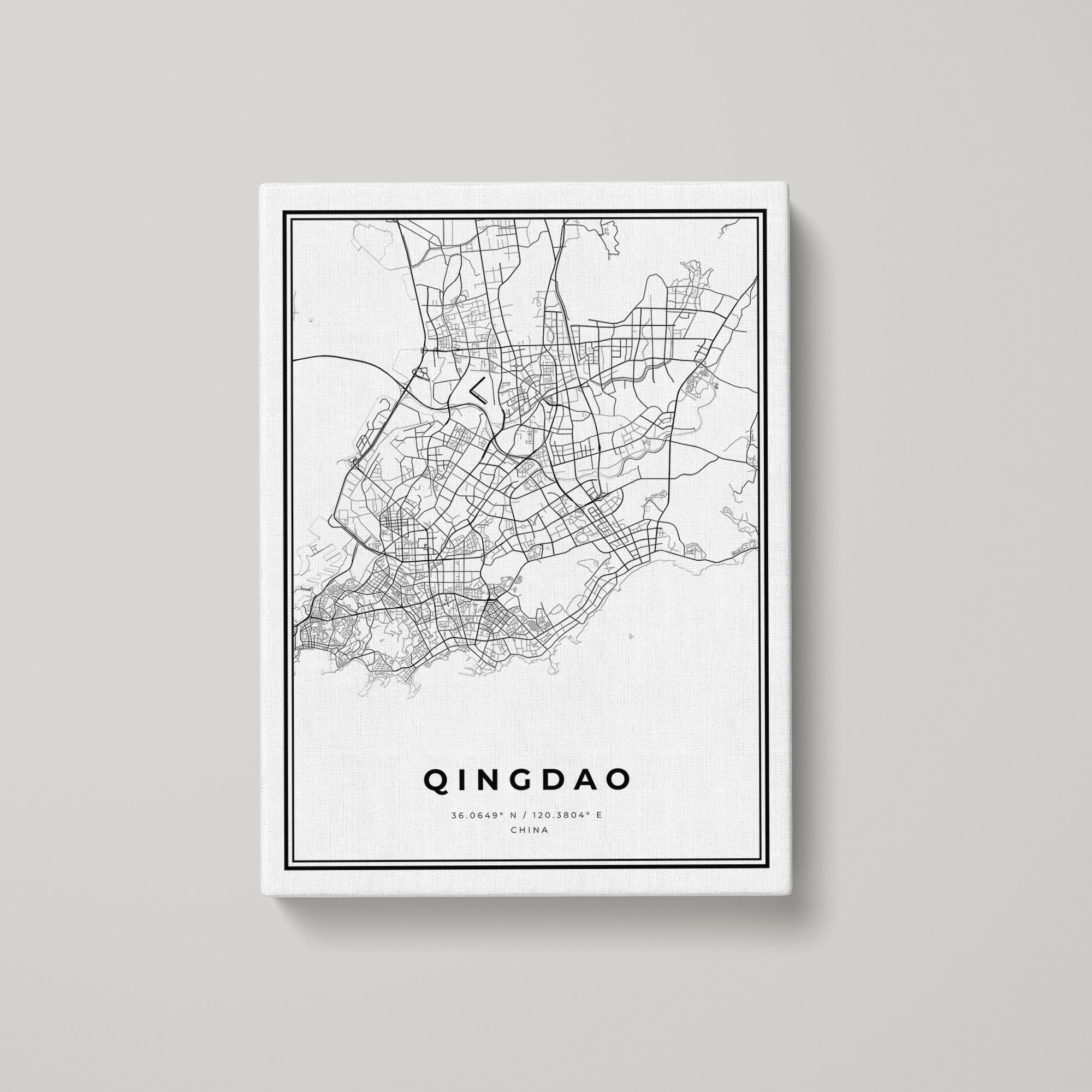 Poster Plan de ville Affiche Sète France Minimalist Map Création originale handmade City Map 