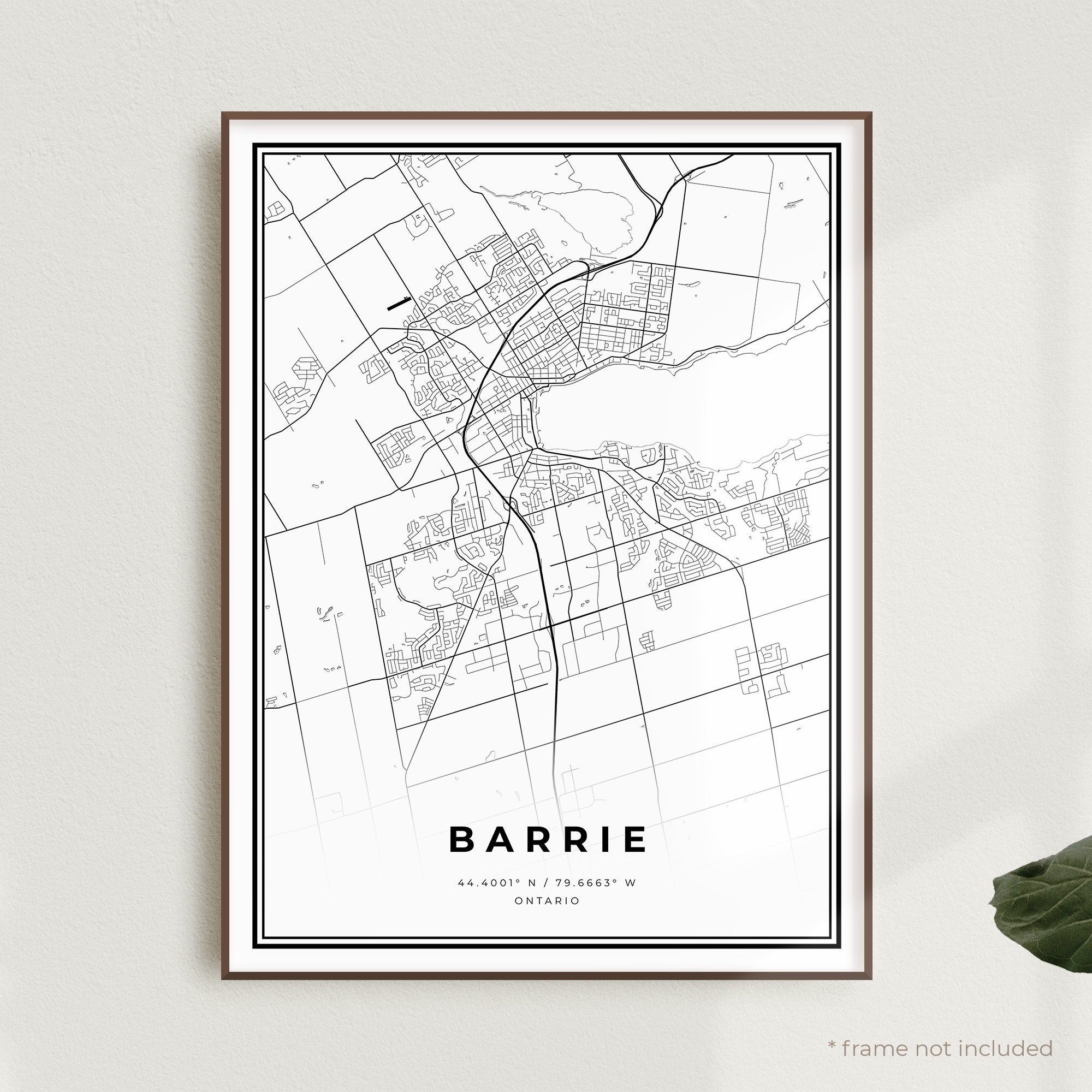 Barrie Map Print Barrie Street Map Poster Canada Modern Etsy