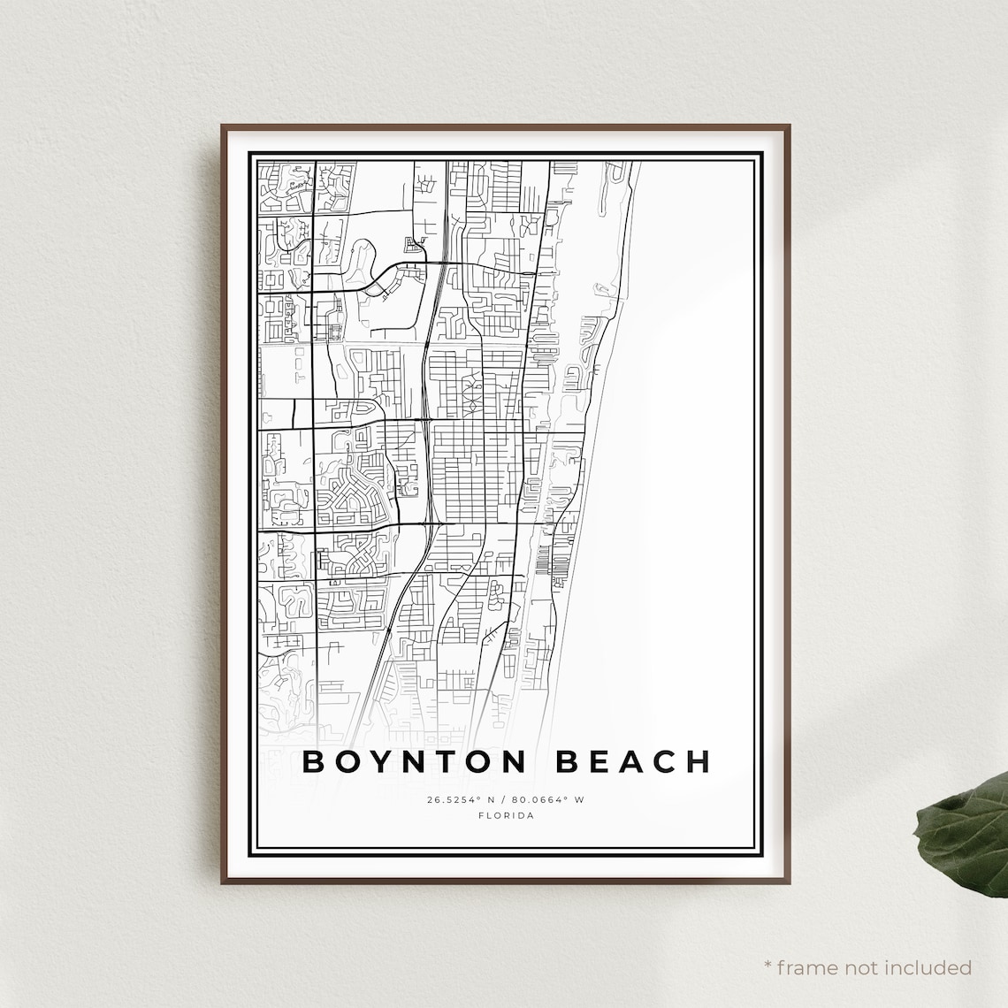 Boynton Beach Map Print Boynton - Il 1140xN.2682139399 Np30