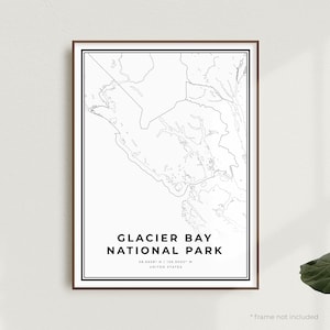 Glace Bay National Park Karte, USA, Moderne Minimalistische Karte, Büro Wand Kunst, Housewarming Geburtstagsgeschenk | MU593