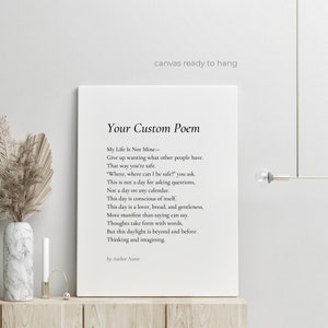 Custom Poem Print, Custom Song Lyrics Print, Personalized Poem, Personalized Song Lyrics, Poem Print Gift, Song Lyrics Print Gift CU16 image 2