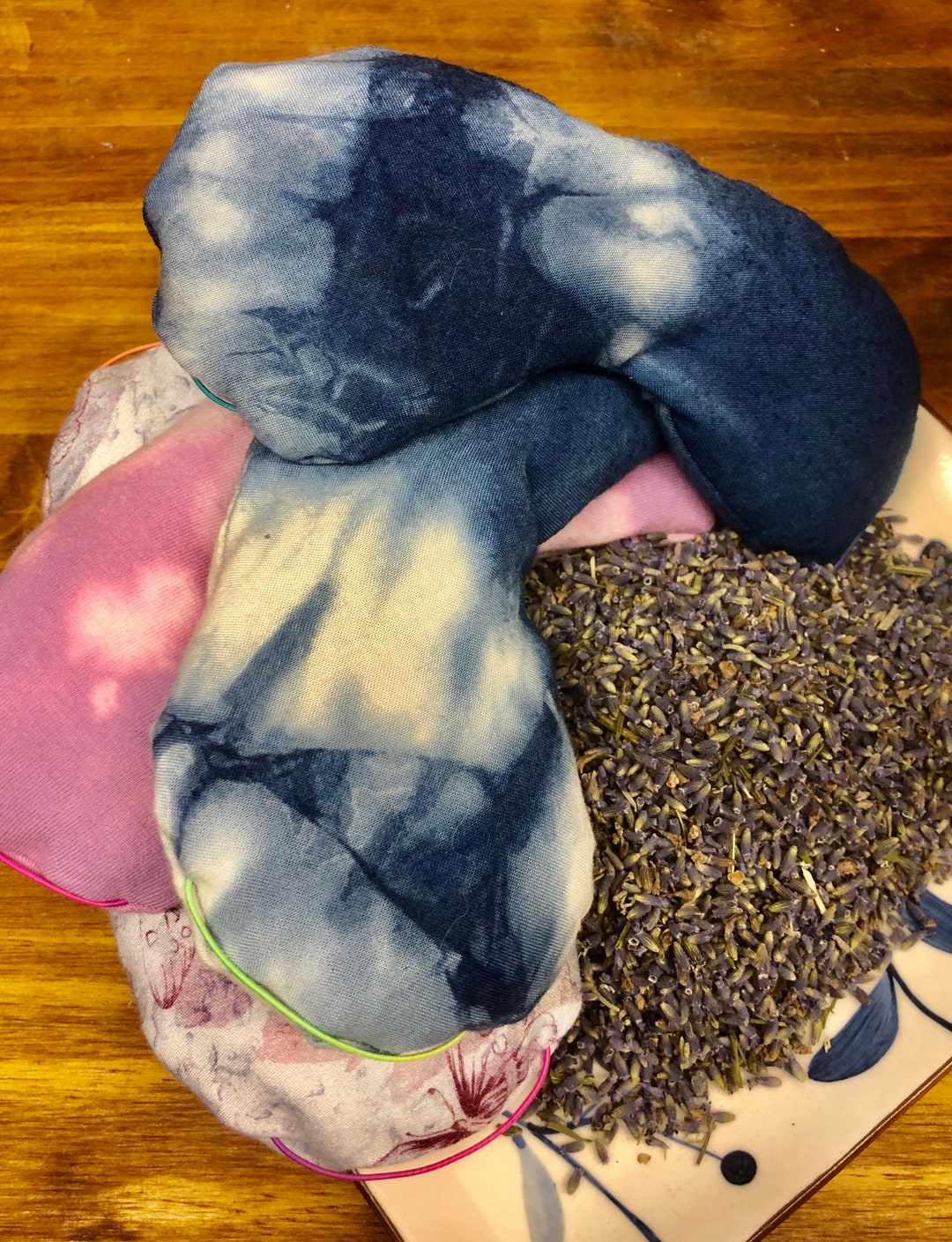 Eye Pillow Filled With Organic Lavender and Flaxseed Made With Remnants